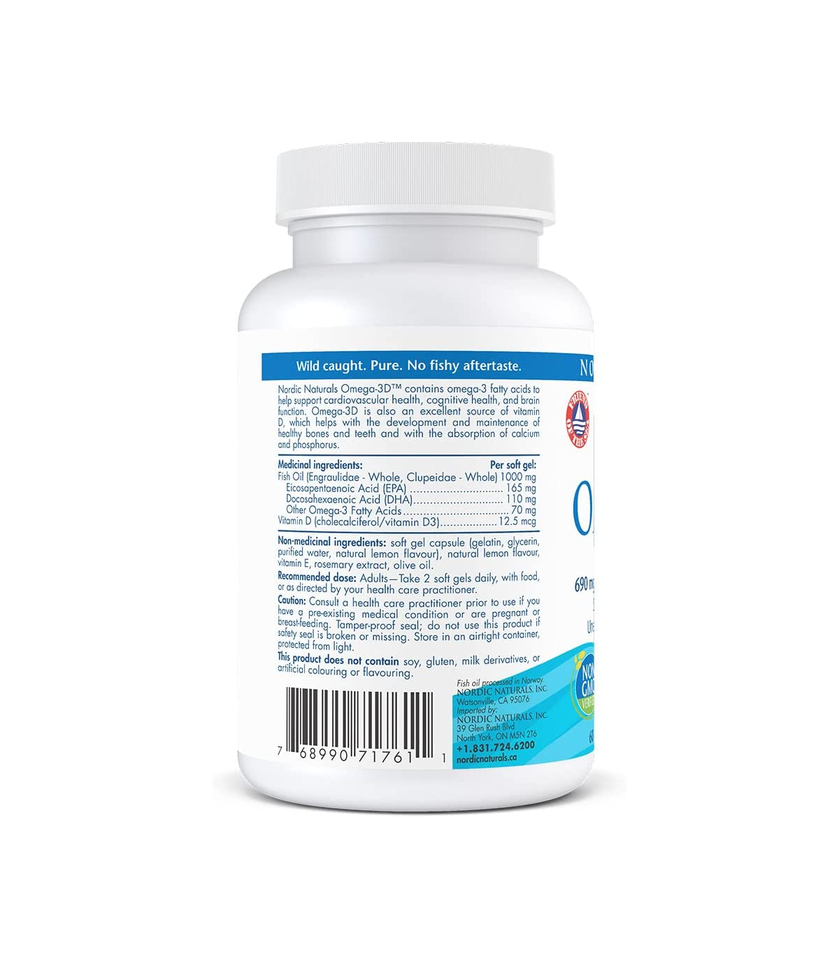 Nordic Naturals 노르딕 내추럴스 Omega 3D, 레몬 60 소프트젤 | 매일 업데이트되는 특가 상품 | VITASHOP