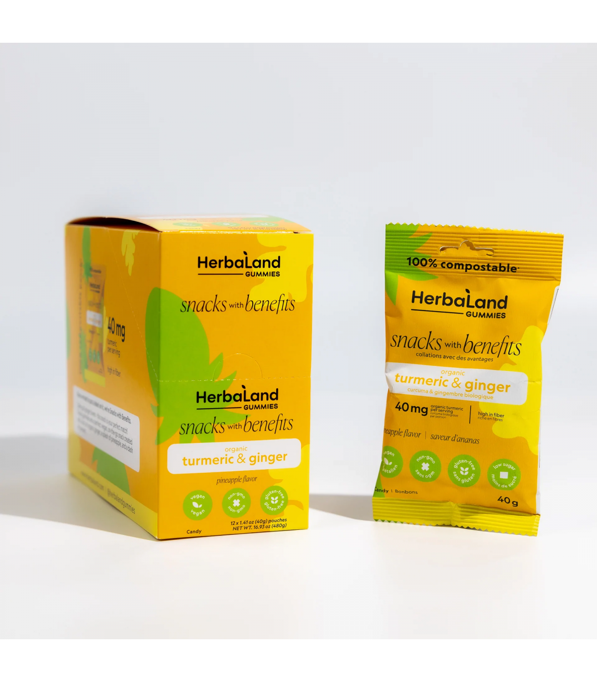 HerbaLand Turmeric & Ginger Pineapple 12 x 40 g | Unbeatable Prices, Daily Deals | VITASHOP