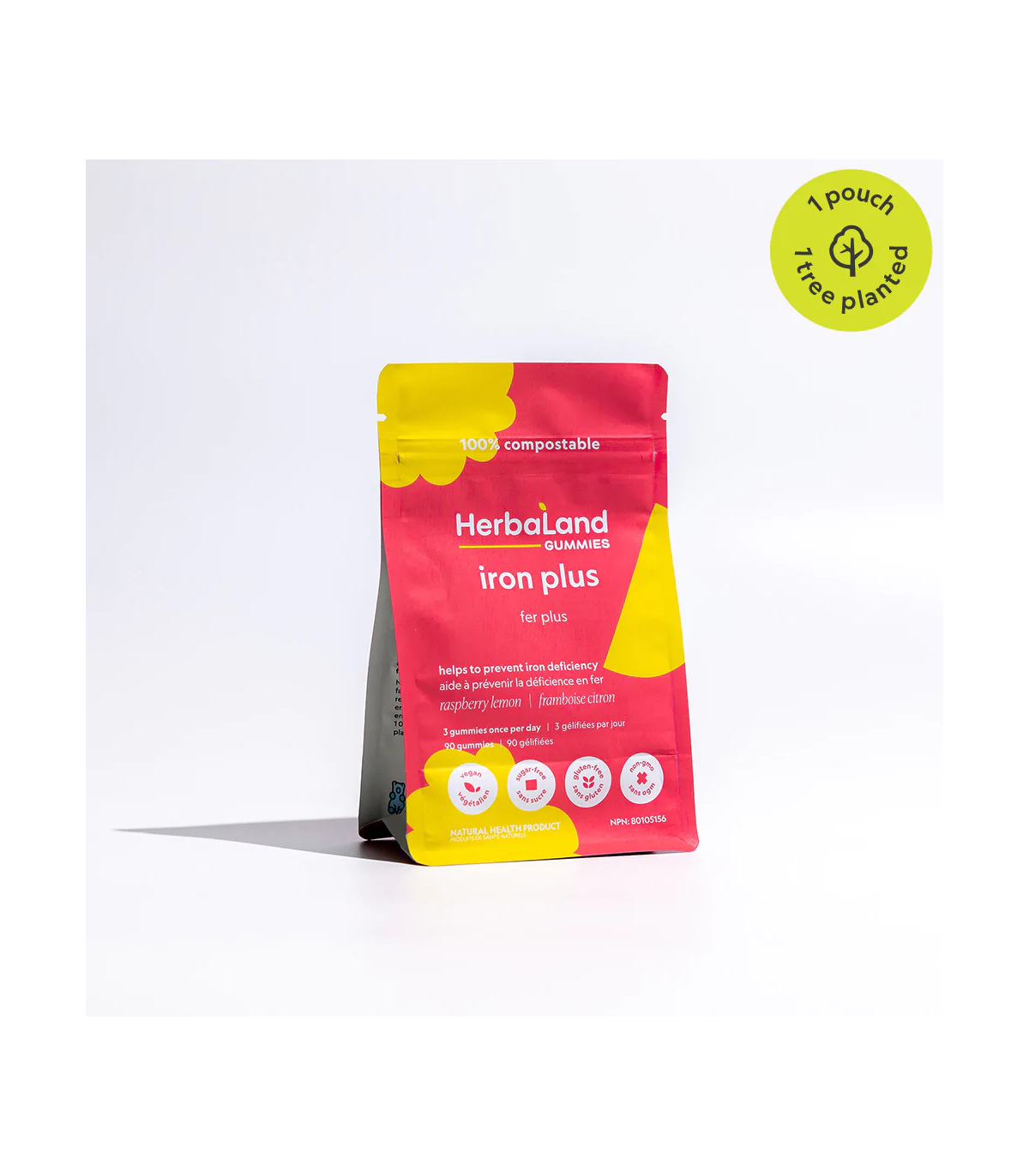 Iron Plus Raspberry Lemon 90 Gummies | Safest & Easiest Shopping Vitamins Online | VITASHOP