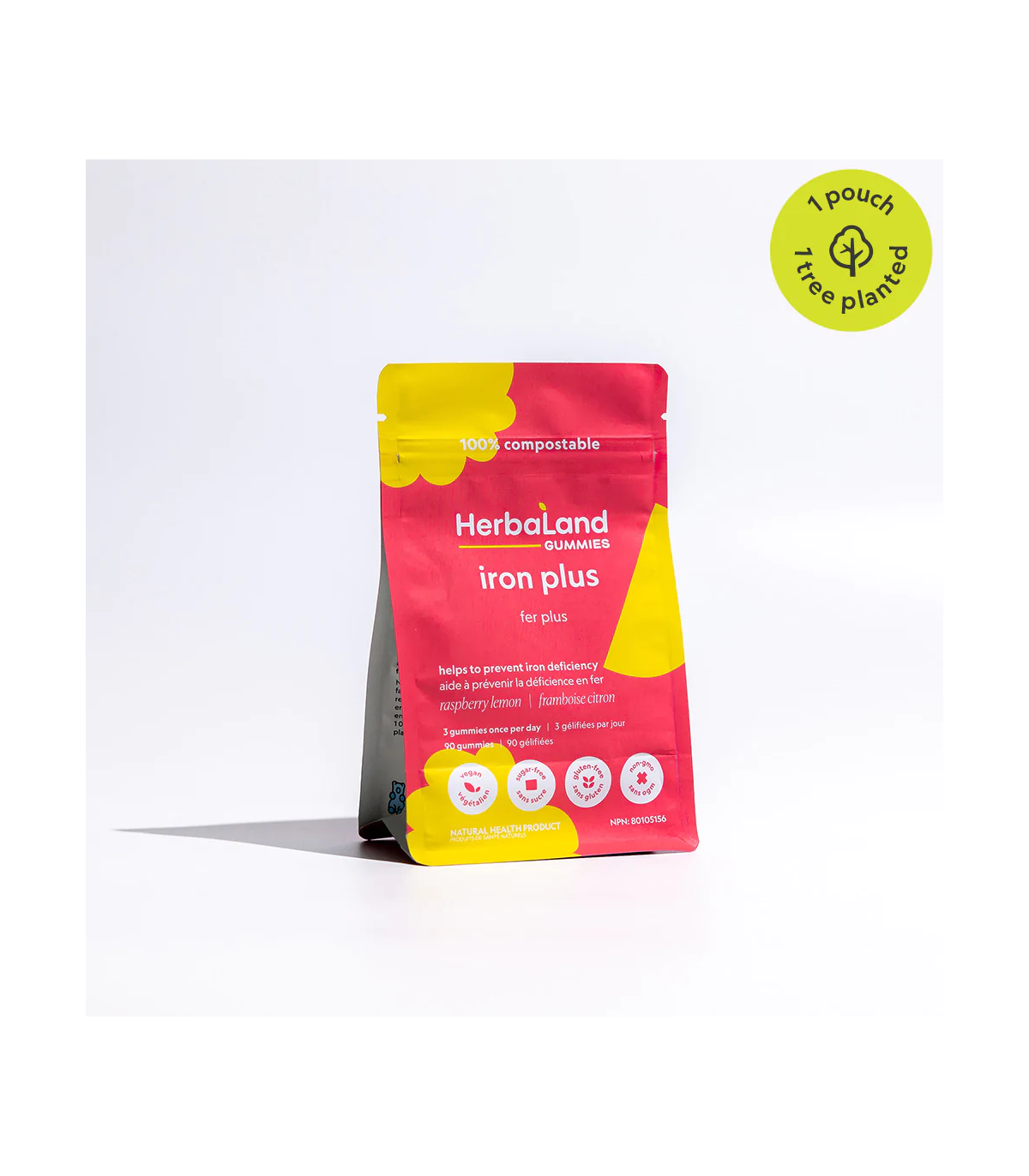 Iron Plus Raspberry Lemon 90 Gummies | Safest & Easiest Shopping Vitamins Online | VITASHOP