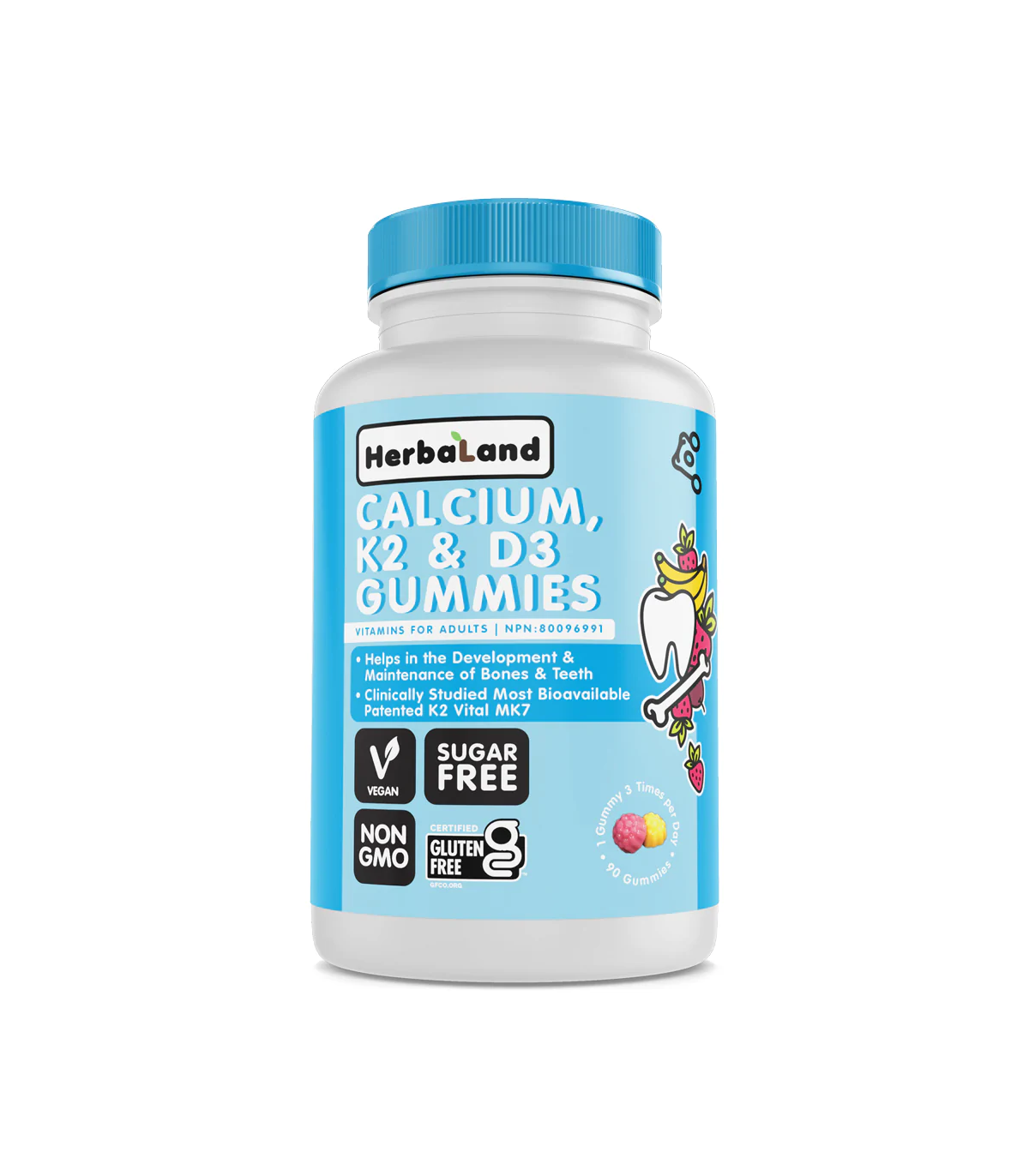 HerbaLand Gummies For Adults Calcium K2 D3 90 Gummies | 每天不同折扣, 全网最低价格 | 种类齐全的保健品店铺 VITASHOP, 只有你想不到, 没有你买不到 !