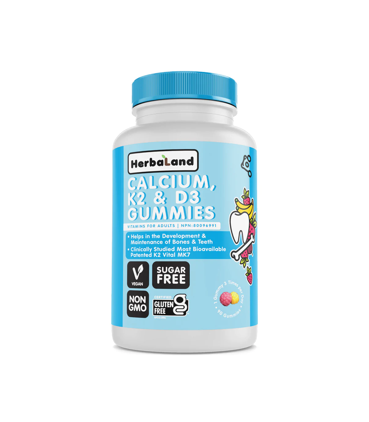 HerbaLand Gummies For Adults Calcium K2 D3 90 Gummies | 每天不同折扣, 全网最低价格 | 种类齐全的保健品店铺 VITASHOP, 只有你想不到, 没有你买不到 !