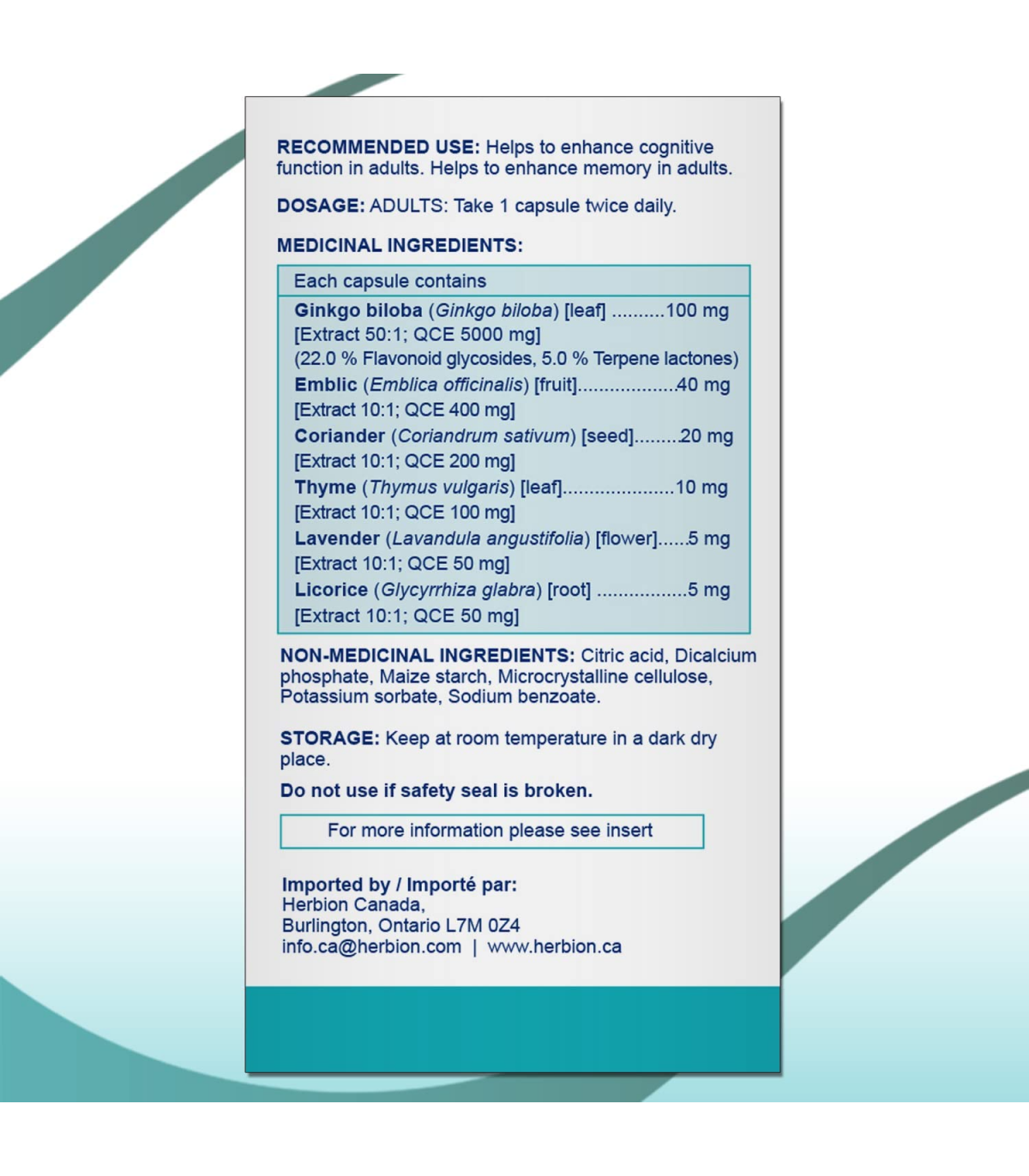 Herbion Memory Enhancer 60 Vegi Capsules | Unbeatable Prices, Daily Deals | VITASHOP