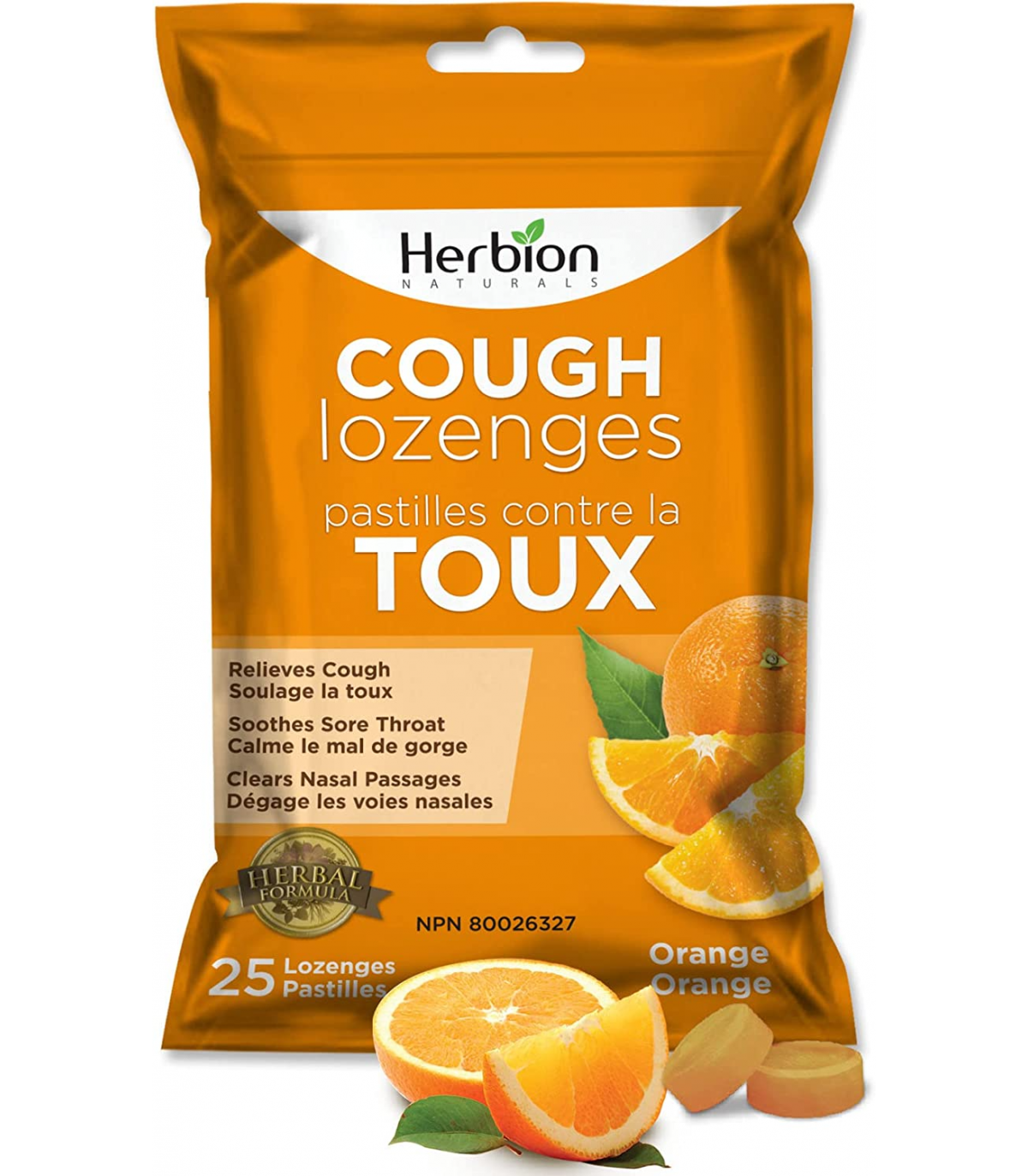 Orange Cough Pouches 25 Lozenges | Safest & Easiest Shopping Vitamins Online | VITASHOP