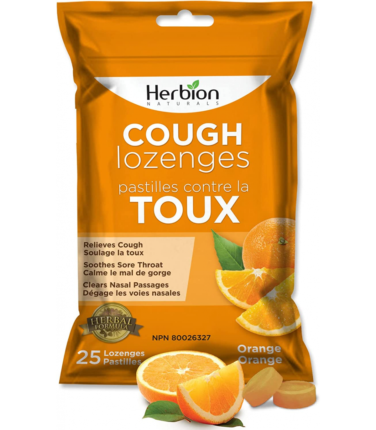 Orange Cough Pouches 25 Lozenges | Safest & Easiest Shopping Vitamins Online | VITASHOP