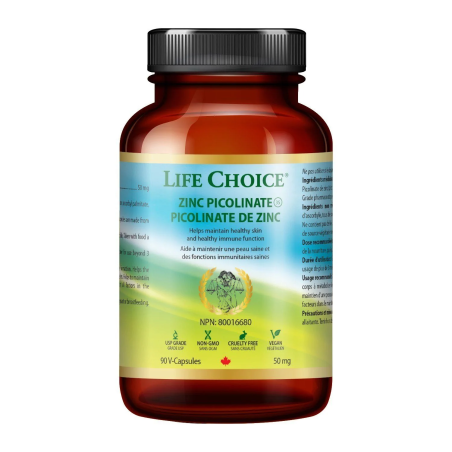 LIFE CHOICE 라이프 초이스 아연 피콜리네이트 50 mg 90 식물성 캡슐 | 매일 업데이트되는 특가 상품 | VITASHOP