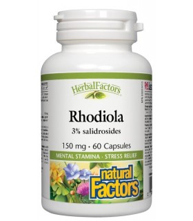 Natural Factors 내추럴 팩터스 HerbalFactors 로디올라 150 mg, 60 캡슐 | 매일 업데이트되는 특가 상품 | VITASHOP
