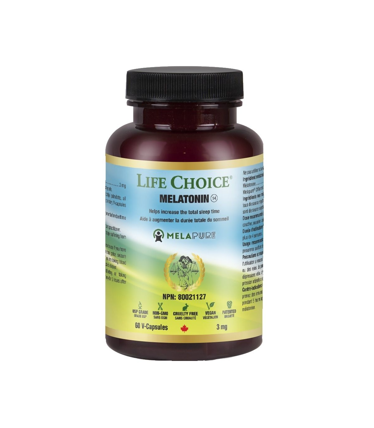 Melapure Melatonin 3 mg 60 Vegi Capsules | Safest & Easiest Shopping Vitamins Online | VITASHOP