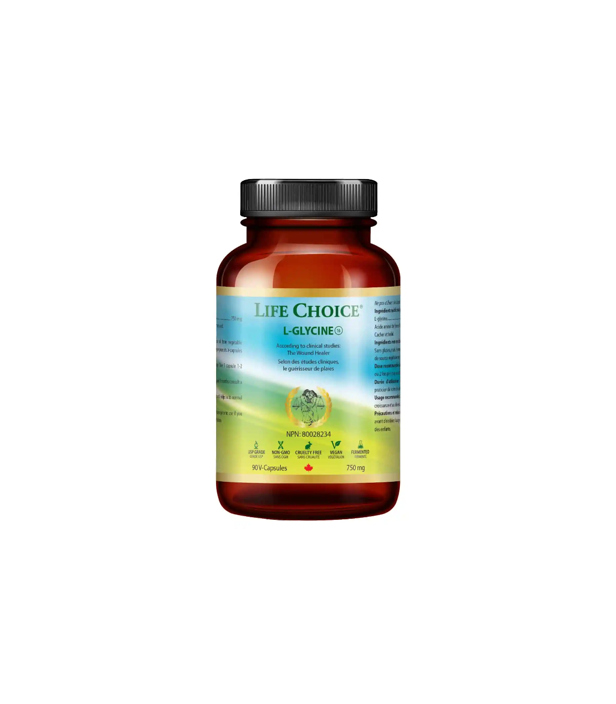 LIFE CHOICE 라이프 초이스 L-글리신 750 mg 90 식물성 캡슐 | 매일 업데이트되는 특가 상품 | VITASHOP