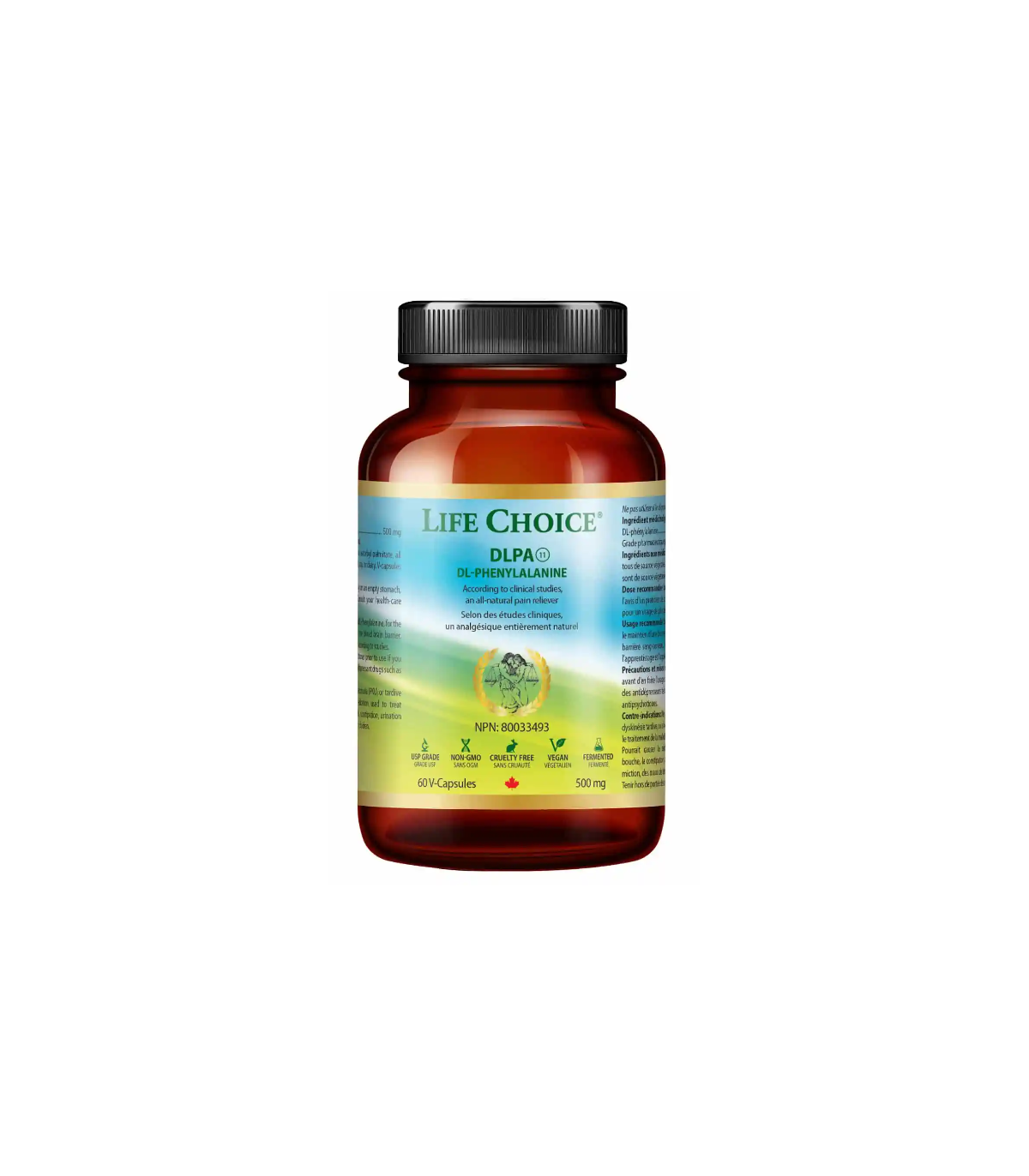 LIFE CHOICE 라이프 초이스 DL-페닐알라닌 500 mg 60 식물성 캡슐 | 매일 업데이트되는 특가 상품 | VITASHOP