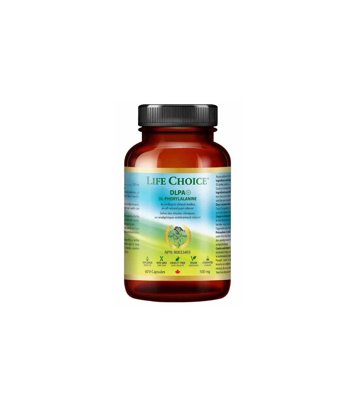 LIFE CHOICE 라이프 초이스 DL-페닐알라닌 500 mg 60 식물성 캡슐 | 매일 업데이트되는 특가 상품 | VITASHOP