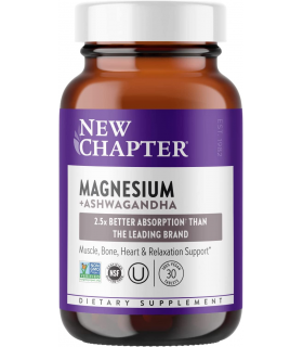 New Chapter Magnesium + Ashwagandha 30 Tablets | Unbeatable Prices, Daily Deals | VITASHOP