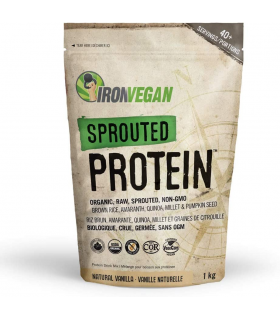 Iron Vegan Sprouted Protein, Vanilla 1 kg | Unbeatable Prices, Daily Deals | VITASHOP