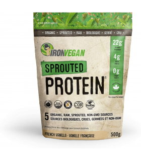 Iron Vegan Sprouted Protein, Vanilla 500 g | Unbeatable Prices, Daily Deals | VITASHOP