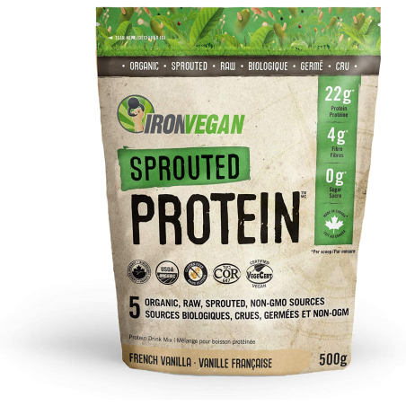Iron Vegan Sprouted Protein, Vanilla 500 g | Unbeatable Prices, Daily Deals | VITASHOP