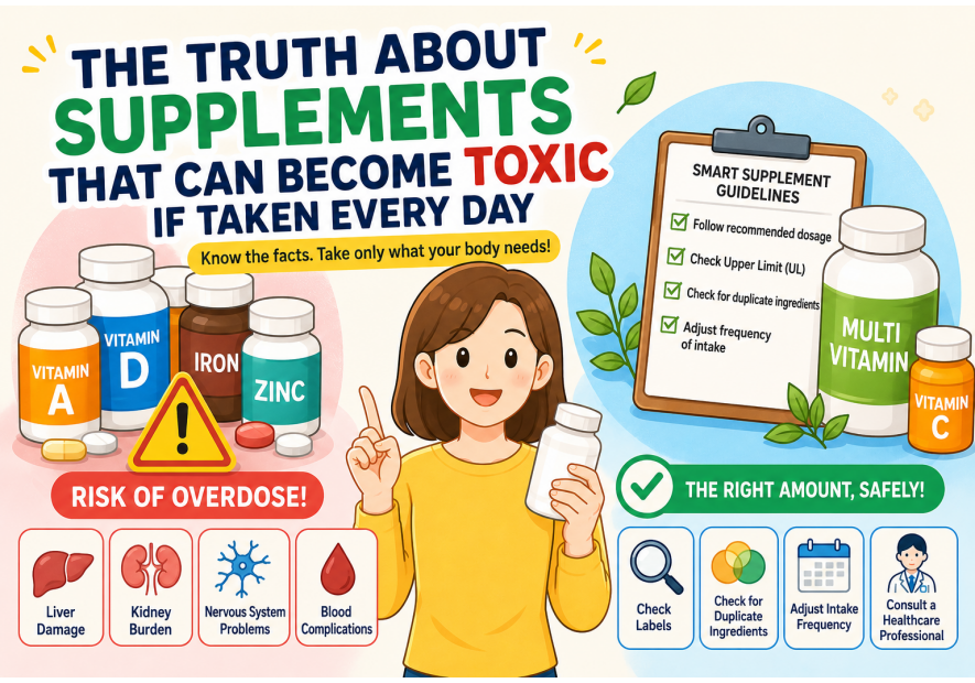 The Truth About Supplements That Become Toxic When Taken Daily, High-Dose Ingredients to Avoid and Proper Intake Standards