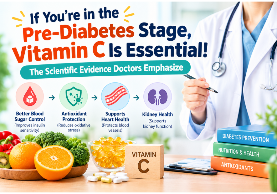 If You Are Prediabetic, Vitamin C Is Essential. The Scientific Evidence Emphasized by Doctors